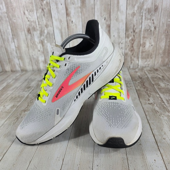 Brooks Launch GTS 9 Womens Running Shoes Athletic Neon Pink White Size 10 - Picture 5 of 8